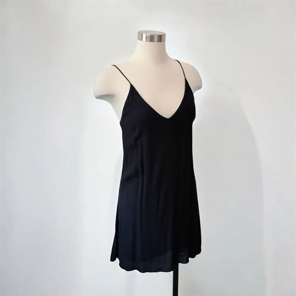 Wilfred Free Black V Neck Mini Dress Tunic XS
